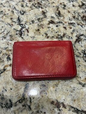 HOBO Red Leather Card & Key Holder